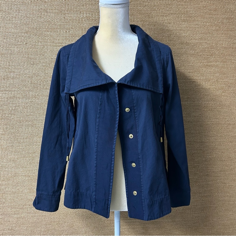 Crown & Ivy Jacket Womens PP (Petite XS) Navy Blue